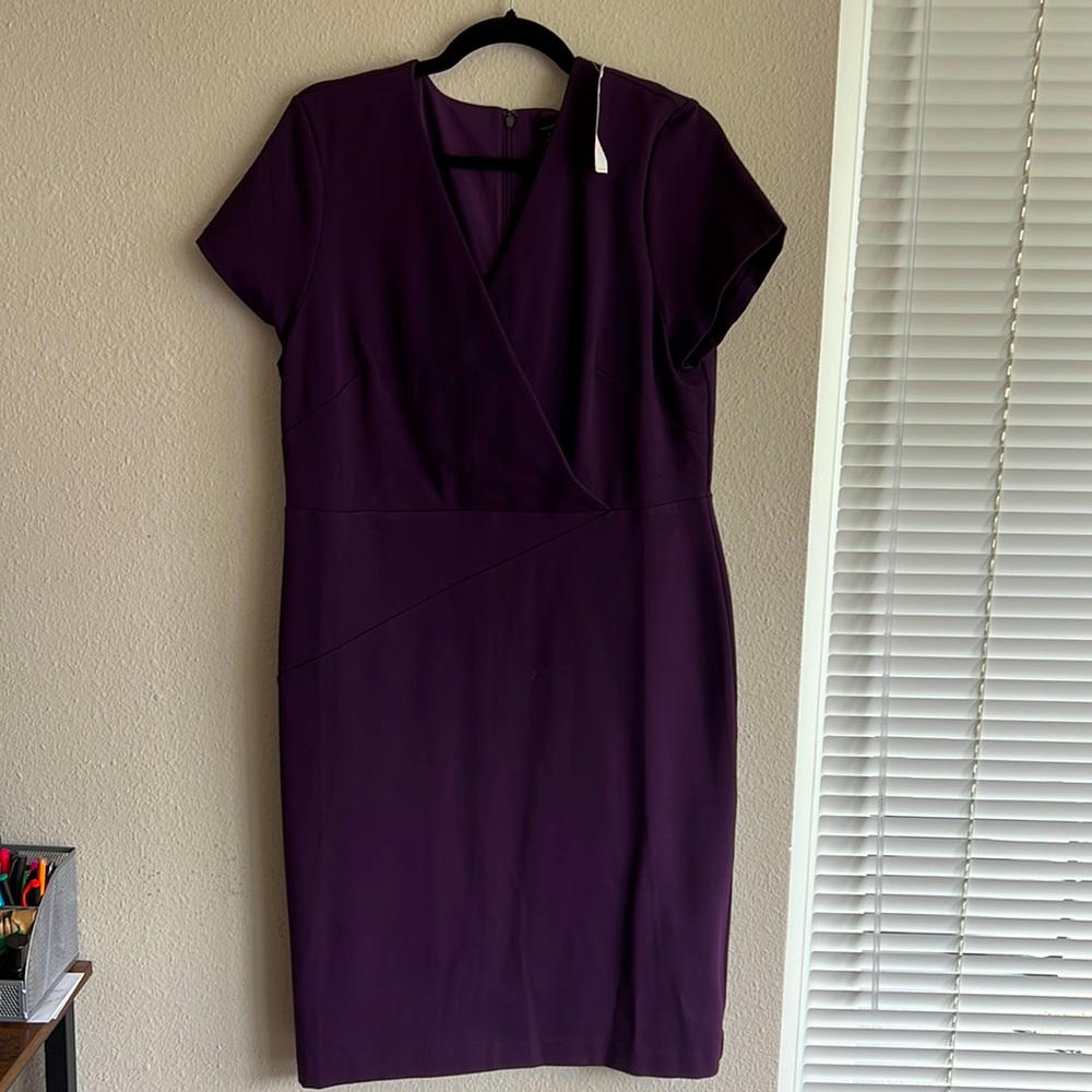 Ann Taylor Purple Ponte Dress